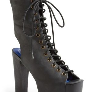 Jeffrey Campbell All Black "Liana" Platform Shoe